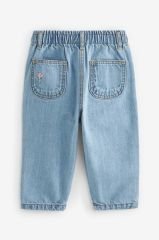 PANTOLON 5-8832 - DENİM ÇİÇEKLİ